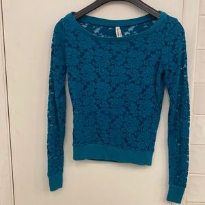 Lace Turquoise Shirt